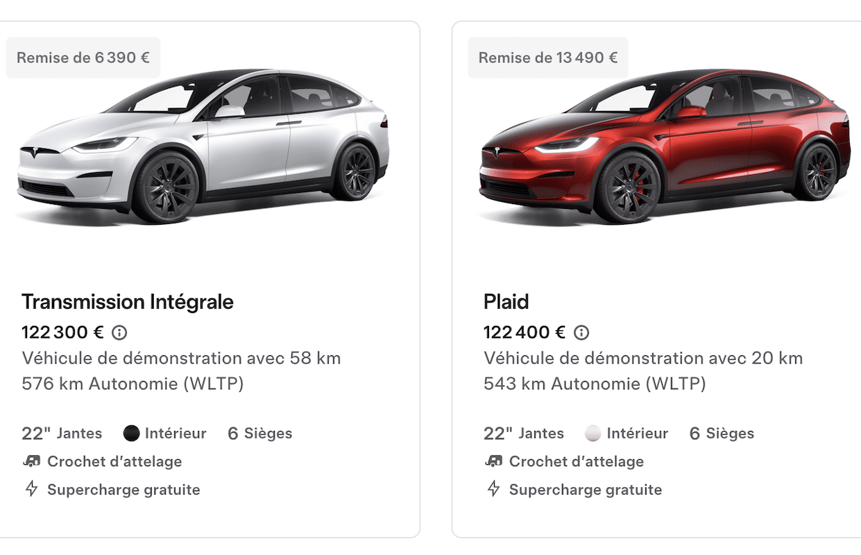 Inventaire Tesla Model X