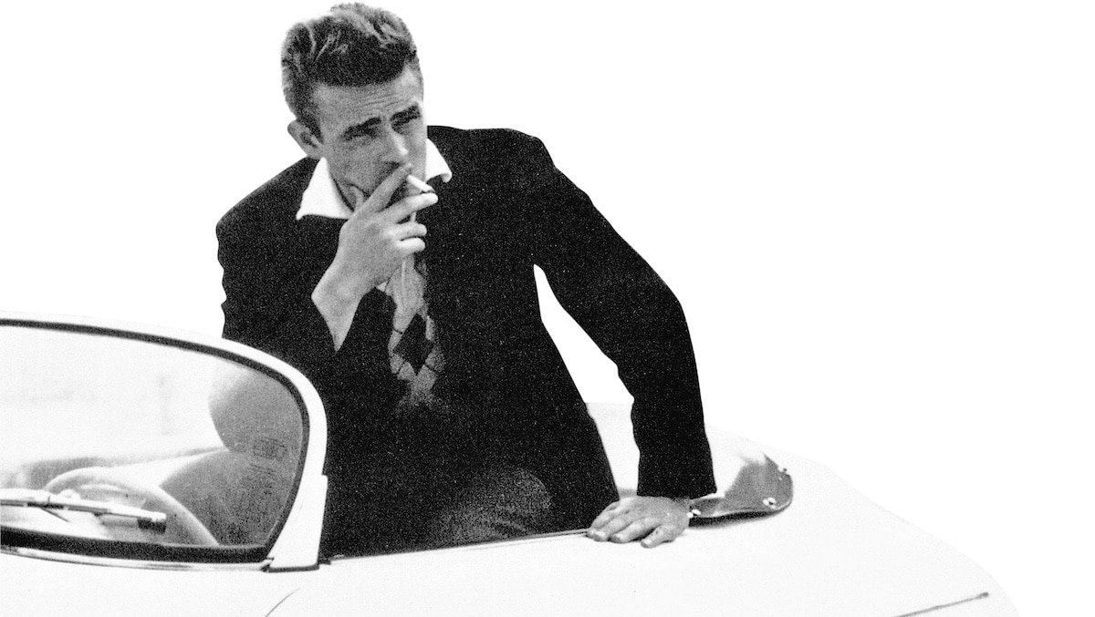 James Dean et sa Porsche