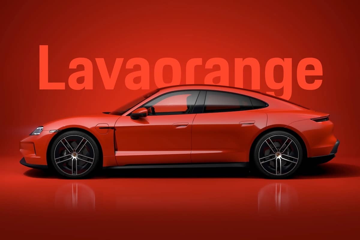Porsche paint taycan Lavaorange