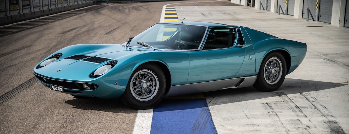 Croquis du design de la Lamborghini Miura