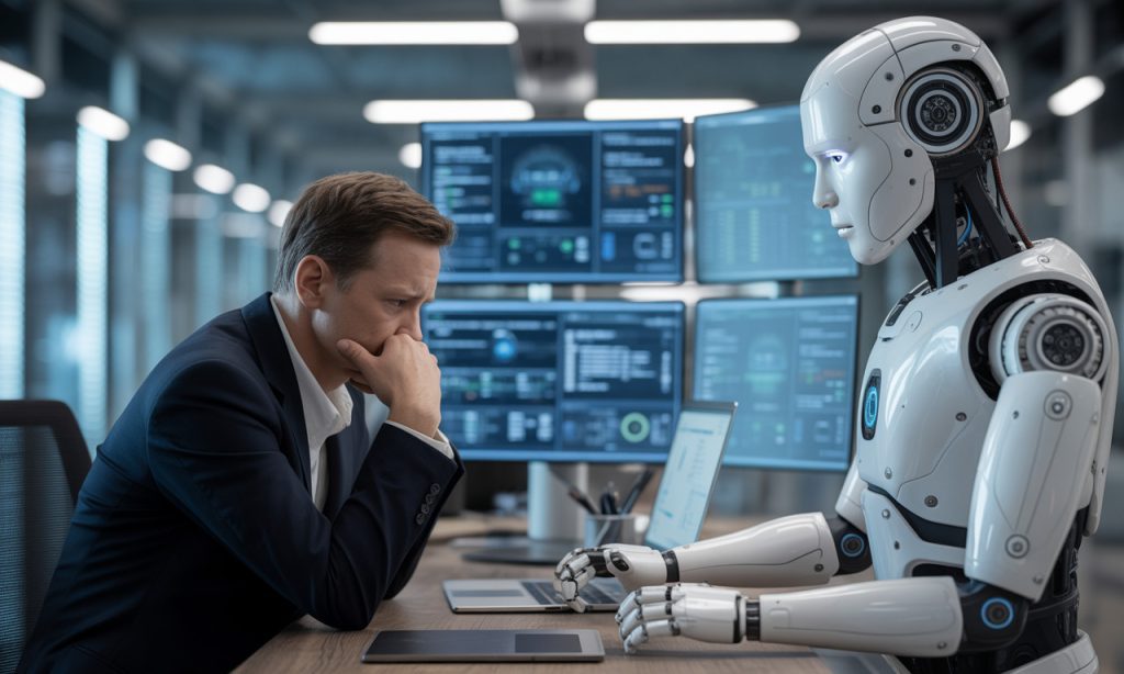 découvrez comment l'intelligence artificielle transforme le marché du travail et s'interroge sur l'avenir des emplois face à cette révolution technologique majeure.